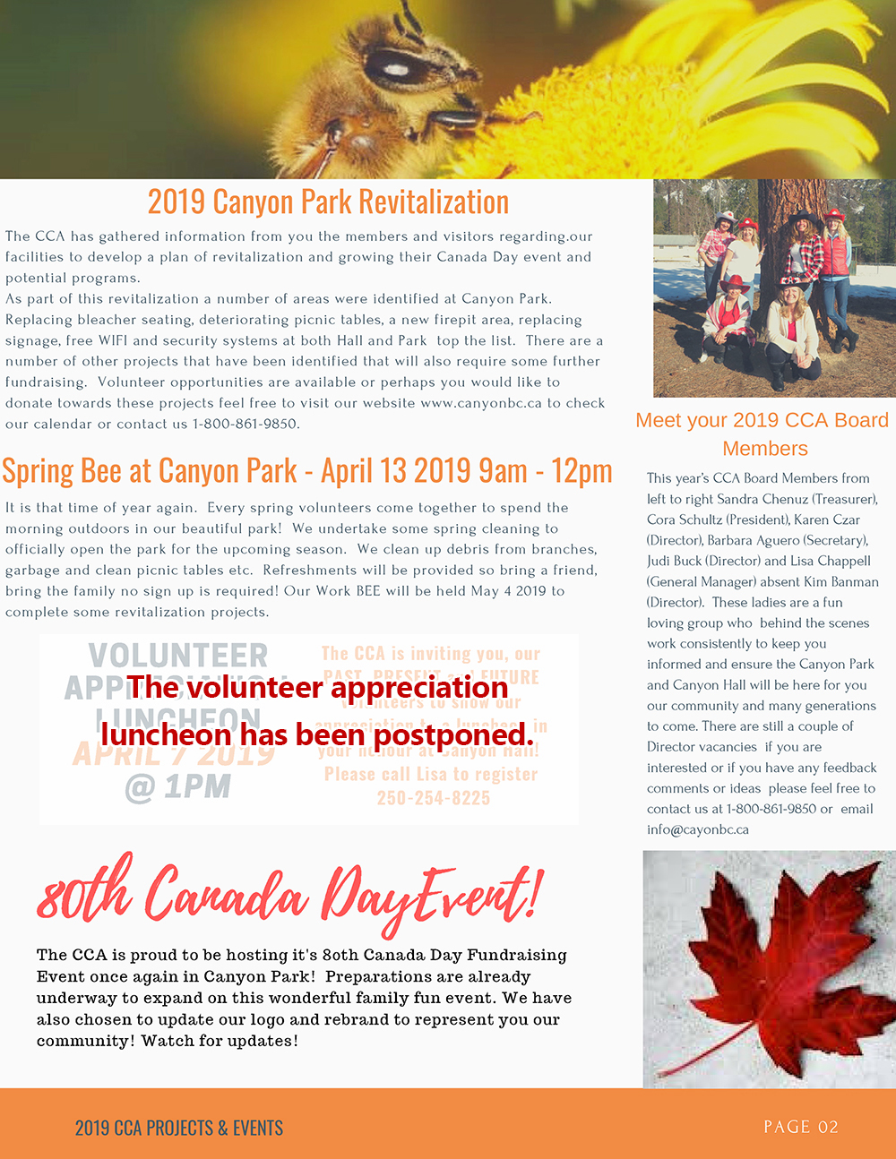 Canyon Community Newsletter January 2019